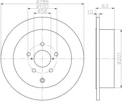 HELLA PAGID 8DD355116421 Тормозной диск