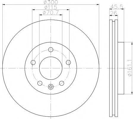 HELLA PAGID 8DD355116591 Тормозной диск