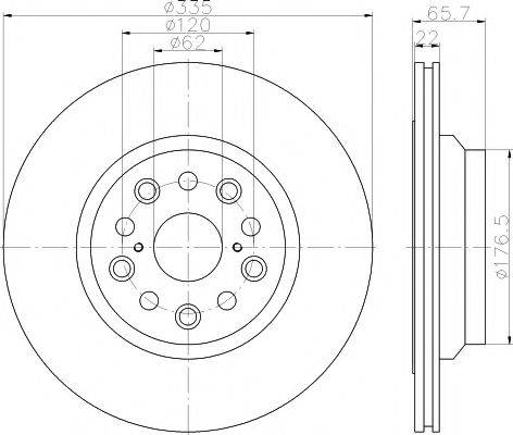 HELLA PAGID 8DD355116931 Тормозной диск