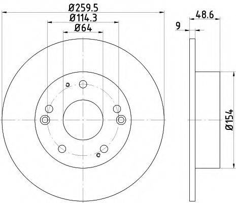 HELLA PAGID 8DD355117091 Тормозной диск