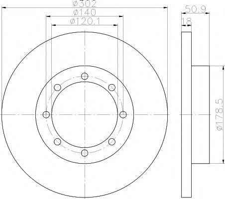 HELLA PAGID 8DD355117281 Тормозной диск