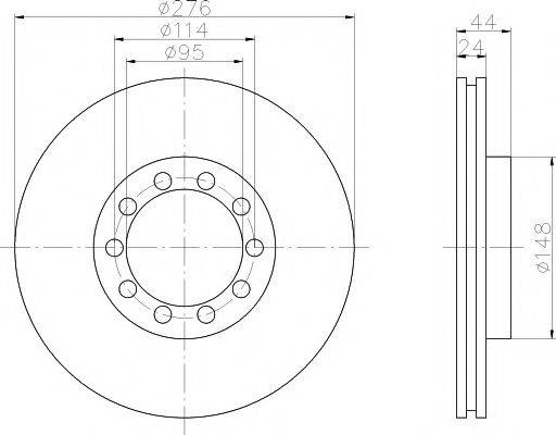 HELLA PAGID 8DD355117571 Тормозной диск