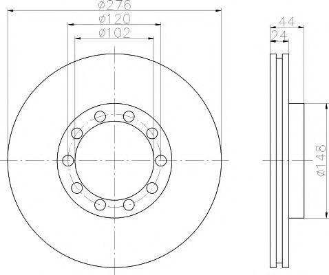 HELLA PAGID 8DD355117581 Тормозной диск