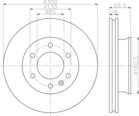 HELLA PAGID 8DD355117621 Тормозной диск