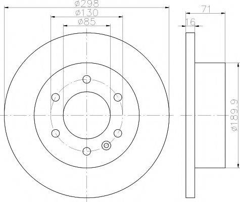 HELLA PAGID 8DD355117641 Тормозной диск