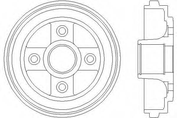 HELLA PAGID 8DT355300391 Тормозной барабан