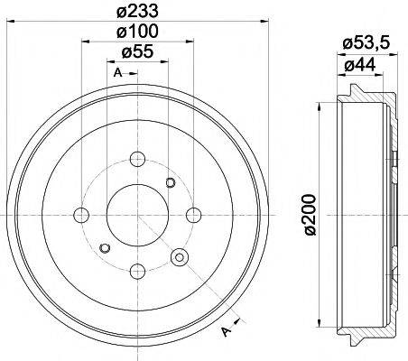 HELLA PAGID 8DT355300581 Тормозной барабан