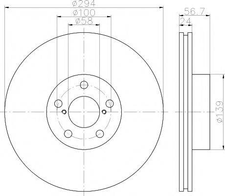 HELLA PAGID 8DD355112051 Тормозной диск