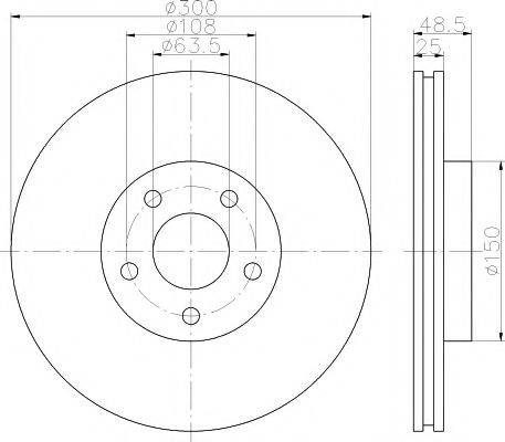 HELLA PAGID 8DD355112181 Тормозной диск