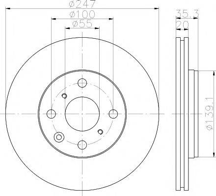 HELLA PAGID 8DD355112301 Тормозной диск