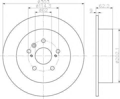 HELLA PAGID 8DD355112401 Тормозной диск