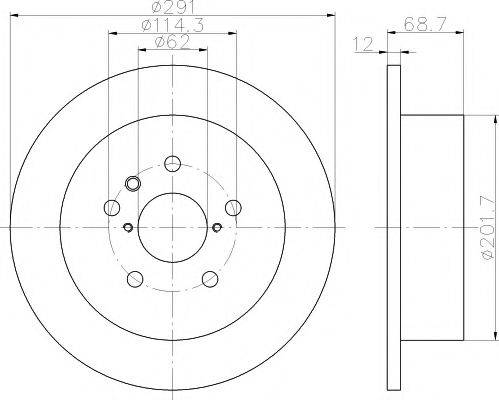 HELLA PAGID 8DD355112421 Тормозной диск