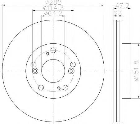 HELLA PAGID 8DD355112441 Тормозной диск