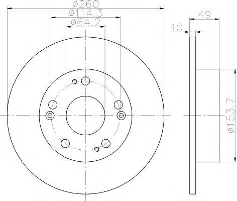 HELLA PAGID 8DD355112461 Тормозной диск