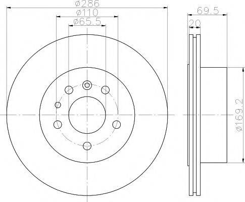 HELLA PAGID 8DD355112491 Тормозной диск
