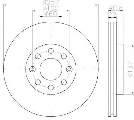 HELLA PAGID 8DD355112571 Тормозной диск