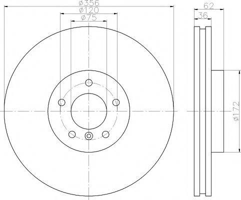 HELLA PAGID 8DD355112681 Тормозной диск