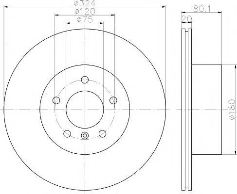 HELLA PAGID 8DD355112701 Тормозной диск