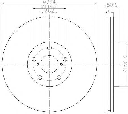 HELLA PAGID 8DD355112861 Тормозной диск