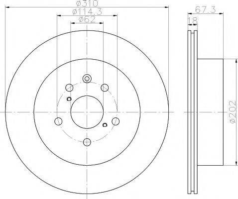 HELLA PAGID 8DD355112881 Тормозной диск