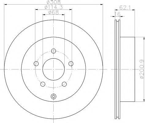 HELLA PAGID 8DD355113031 Тормозной диск