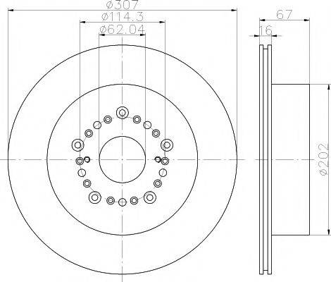 HELLA PAGID 8DD355113151 Тормозной диск