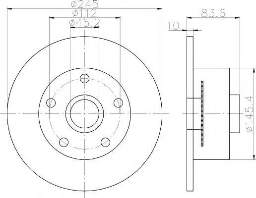 HELLA PAGID 8DD355113471 Тормозной диск