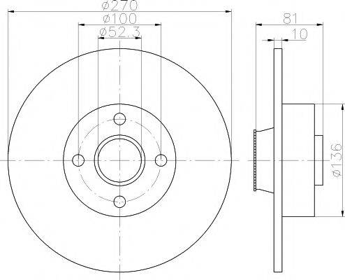 HELLA PAGID 8DD355113491 Тормозной диск