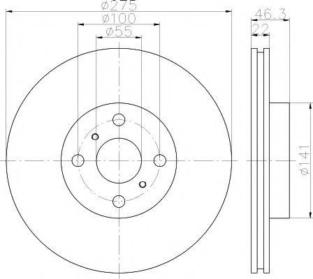 HELLA PAGID 8DD355113591 Тормозной диск