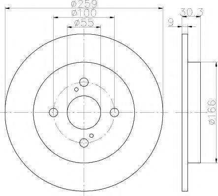 HELLA PAGID 8DD355113601 Тормозной диск