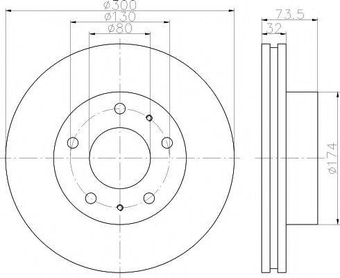 HELLA PAGID 8DD355113701 Тормозной диск