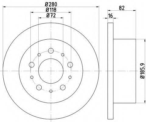 HELLA PAGID 8DD355113711 Тормозной диск