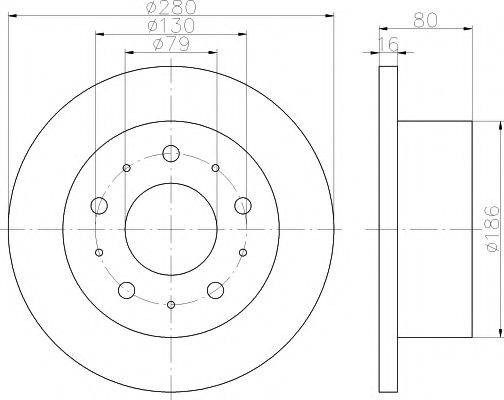 HELLA PAGID 8DD355113721 Тормозной диск