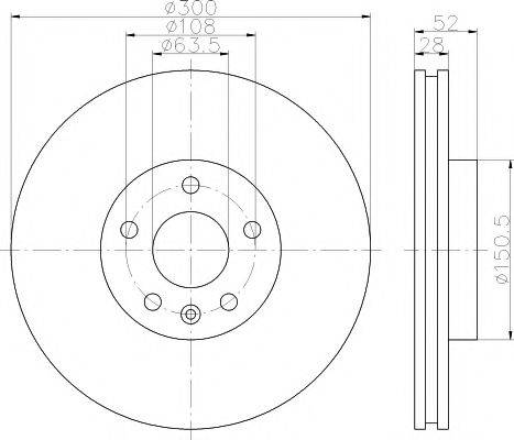 HELLA PAGID 8DD355113821 Тормозной диск