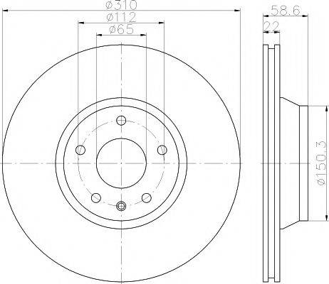 HELLA PAGID 8DD355113981 Тормозной диск