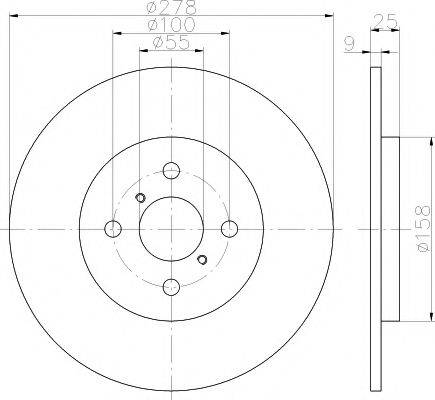 HELLA PAGID 8DD355114051 Тормозной диск