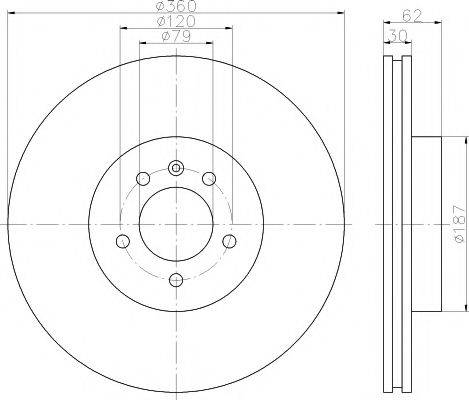 HELLA PAGID 8DD355114061 Тормозной диск