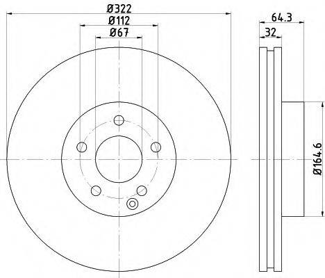 HELLA PAGID 8DD355114241 Тормозной диск