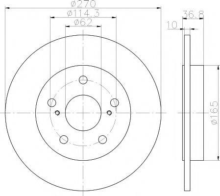 HELLA PAGID 8DD355114291 Тормозной диск