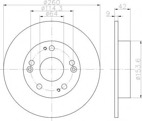 HELLA PAGID 8DD355114321 Тормозной диск