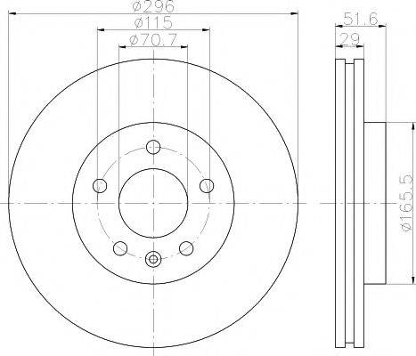 HELLA PAGID 8DD355114401 Тормозной диск