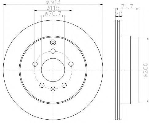 HELLA PAGID 8DD355114411 Тормозной диск