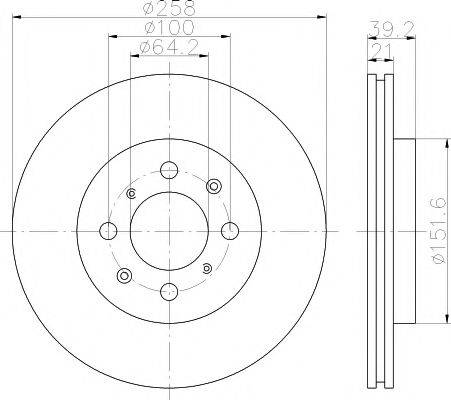 HELLA PAGID 8DD355114451 Тормозной диск