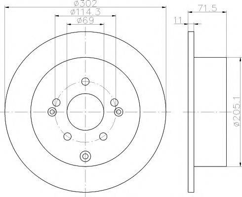 HELLA PAGID 8DD355114471 Тормозной диск