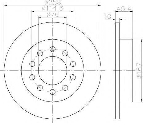 HELLA PAGID 8DD355114531 Тормозной диск