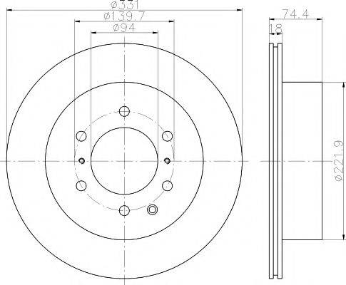 HELLA PAGID 8DD355114591 Тормозной диск