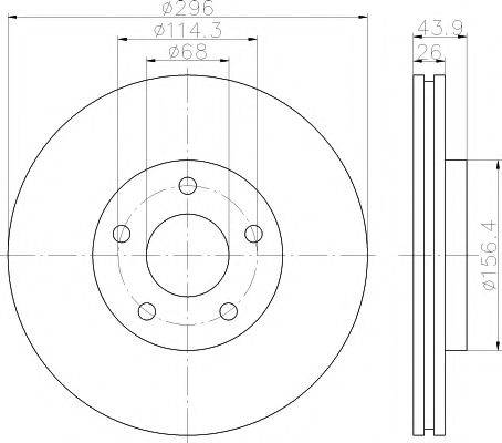 HELLA PAGID 8DD355114601 Тормозной диск