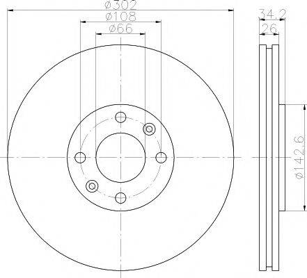 HELLA PAGID 8DD355114721 Тормозной диск