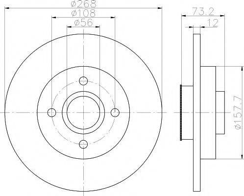 HELLA PAGID 8DD355114741 Тормозной диск