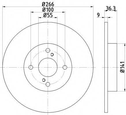 HELLA PAGID 8DD355114781 Тормозной диск